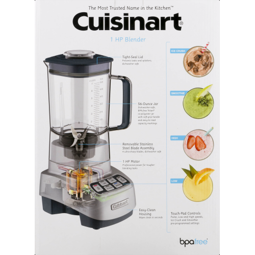 Cuisinart SPB650 1 HP Blender, 7.8" x 10" x 13.6", Silver